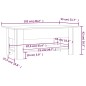 vidaXL Mesa de centro madera de ingeniería negra 102x55x42 cm vidaXL Mesa de centro madera de ingeniería negra 102x55x42 cm