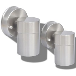 vidaXL Lámpara de pared exterior 2 uds acero inoxidable descendente