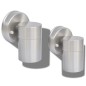 vidaXL Lámpara de pared exterior 2 uds acero inoxidable descendente vidaXL Lámpara de pared exterior 2 uds acero inoxidable descendente