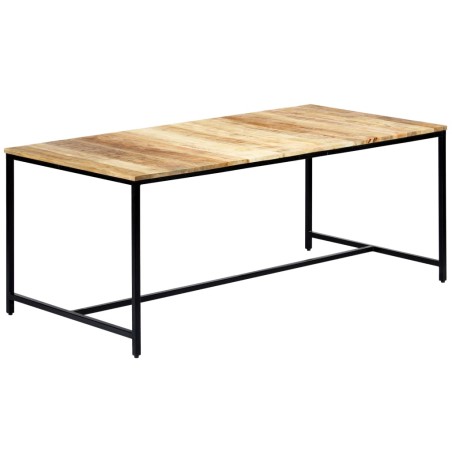 vidaXL Mesa de comedor madera maciza de mango rugoso 180x90x75 cm