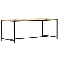 vidaXL Mesa de comedor madera maciza de mango rugoso 180x90x75 cm