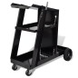 vidaXL Carro de soldadura negro con 3 estantes organizador de taller vidaXL Carro de soldadura negro con 3 estantes organizador de taller
