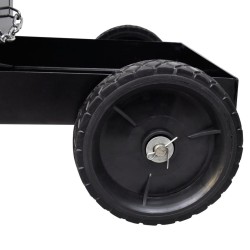 vidaXL Carro de soldadura negro con 3 estantes organizador de taller 
