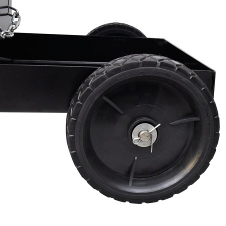 vidaXL Carro de soldadura negro con 3 estantes organizador de taller 