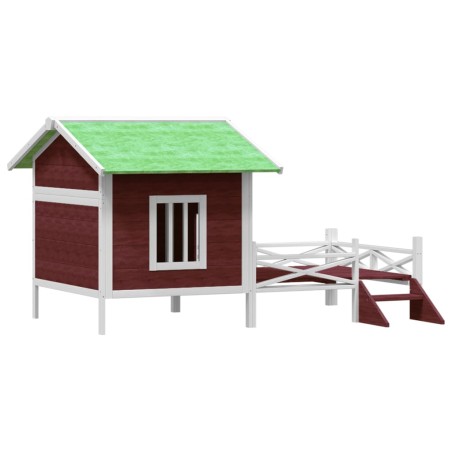 vidaXL Caseta para perros madera maciza pino color moca 159x120x88,5cm