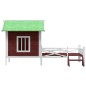 vidaXL Caseta para perros madera maciza pino color moca 159x120x88,5cm vidaXL Caseta para perros madera maciza pino color moca 159x120x88,5cm