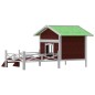 vidaXL Caseta para perros madera maciza pino color moca 159x120x88,5cm vidaXL Caseta para perros madera maciza pino color moca 159x120x88,5cm