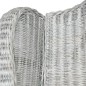 vidaXL Sofá con cojín ratán natural gris y lino vidaXL Sofá con cojín ratán natural gris y lino