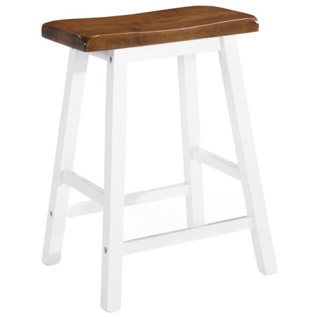 vidaXL Taburetes de cocina 2 unidades madera maciza 