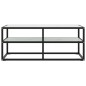 vidaXL Mueble para TV negro con vidrio de mármol blanco 100x40x40 cm vidaXL Mueble para TV negro con vidrio de mármol blanco 100x40x40 cm