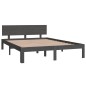 vidaXL Estructura de cama madera maciza de pino gris 140x200 cm vidaXL Estructura de cama madera maciza de pino gris 140x200 cm