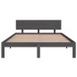 vidaXL Estructura de cama madera maciza de pino gris 140x200 cm vidaXL Estructura de cama madera maciza de pino gris 140x200 cm