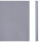 vidaXL Paneles de privacidad 4 uds PVC gris claro mate 35x0,19 m