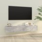 vidaXL Mueble TV de pared 2 uds madera contrachapada gris 100x30x30cm vidaXL Mueble TV de pared 2 uds madera contrachapada gris 100x30x30cm
