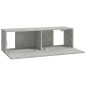 vidaXL Mueble TV de pared 2 uds madera contrachapada gris 100x30x30cm vidaXL Mueble TV de pared 2 uds madera contrachapada gris 100x30x30cm