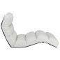 vidaXL Tumbona de suelo plegable de cuero sintético blanco vidaXL Tumbona de suelo plegable de cuero sintético blanco