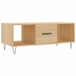 vidaXL Mesa de centro madera contrachapada roble Sonoma 102x50x40 cm