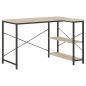 vidaXL Escritorio de ordenador contrachapada negro y roble 110x72x70cm vidaXL Escritorio de ordenador contrachapada negro y roble 110x72x70cm