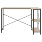vidaXL Escritorio de ordenador contrachapada negro y roble 110x72x70cm vidaXL Escritorio de ordenador contrachapada negro y roble 110x72x70cm