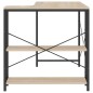 vidaXL Escritorio de ordenador contrachapada negro y roble 110x72x70cm vidaXL Escritorio de ordenador contrachapada negro y roble 110x72x70cm