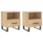 vidaXL Mesita noche 2 uds madera ingeniería roble Sonoma 40x35x47,5 cm vidaXL Mesita noche 2 uds madera ingeniería roble Sonoma 40x35x47,5 cm