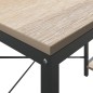 vidaXL Escritorio de ordenador contrachapada negro y roble 110x72x70cm vidaXL Escritorio de ordenador contrachapada negro y roble 110x72x70cm