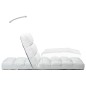 vidaXL Tumbona de suelo plegable de cuero sintético blanco vidaXL Tumbona de suelo plegable de cuero sintético blanco