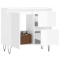 vidaXL Armario de baño madera contrachapada blanco brillo 65x33x60 cm vidaXL Armario de baño madera contrachapada blanco brillo 65x33x60 cm