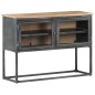 vidaXL Aparador de madera maciza de acacia gris 100x30x70 cm vidaXL Aparador de madera maciza de acacia gris 100x30x70 cm