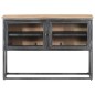 vidaXL Aparador de madera maciza de acacia gris 100x30x70 cm vidaXL Aparador de madera maciza de acacia gris 100x30x70 cm
