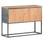 vidaXL Aparador de madera maciza de acacia gris 100x30x70 cm vidaXL Aparador de madera maciza de acacia gris 100x30x70 cm