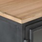vidaXL Aparador de madera maciza de acacia gris 100x30x70 cm vidaXL Aparador de madera maciza de acacia gris 100x30x70 cm