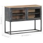 vidaXL Aparador de madera maciza de acacia gris 100x30x70 cm vidaXL Aparador de madera maciza de acacia gris 100x30x70 cm
