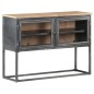 vidaXL Aparador de madera maciza de acacia gris 100x30x70 cm vidaXL Aparador de madera maciza de acacia gris 100x30x70 cm