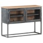 vidaXL Aparador de madera maciza de acacia gris 100x30x70 cm vidaXL Aparador de madera maciza de acacia gris 100x30x70 cm