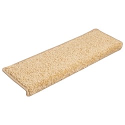 vidaXL Alfombrillas de escalera 10 unidades marrón 56x17x3 cm