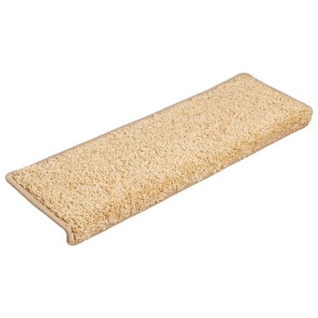 vidaXL Alfombrillas de escalera 10 unidades marrón 56x17x3 cm