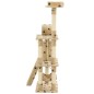 vidaXL Rascador para gatos con poste de sisal 140 cm huellas beige vidaXL Rascador para gatos con poste de sisal 140 cm huellas beige