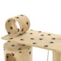 vidaXL Rascador para gatos con poste de sisal 140 cm huellas beige vidaXL Rascador para gatos con poste de sisal 140 cm huellas beige
