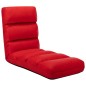 vidaXL Tumbona de suelo plegable de cuero sintético rojo vidaXL Tumbona de suelo plegable de cuero sintético rojo