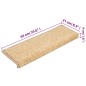 vidaXL Alfombrillas de escalera 10 unidades marrón 56x17x3 cm vidaXL Alfombrillas de escalera 10 unidades marrón 56x17x3 cm
