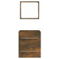 vidaXL Armario de baño con espejo color roble ahumado 41x38,5x48 cm vidaXL Armario de baño con espejo color roble ahumado 41x38,5x48 cm