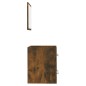 vidaXL Armario de baño con espejo color roble ahumado 41x38,5x48 cm vidaXL Armario de baño con espejo color roble ahumado 41x38,5x48 cm