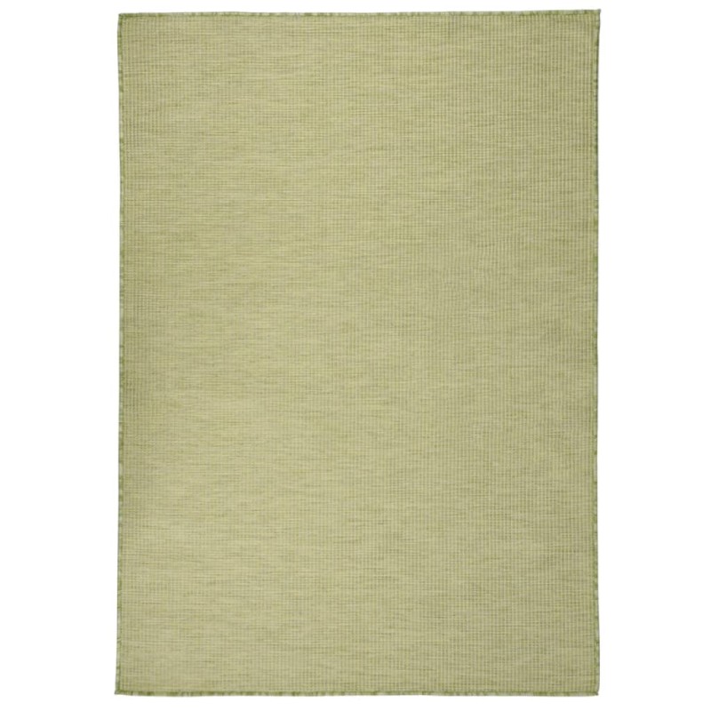 vidaXL Alfombra de exterior de tejido plano verde 140x200 cm vidaXL Alfombra de exterior de tejido plano verde 140x200 cm
