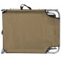 vidaXL Tumbona plegable con parasol de acero gris topo vidaXL Tumbona plegable con parasol de acero gris topo