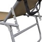 vidaXL Tumbona plegable con parasol de acero gris topo vidaXL Tumbona plegable con parasol de acero gris topo