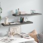 vidaXL Estantes flotantes pared 2 uds MDF gris brillo 90x23,5x3,8 cm vidaXL Estantes flotantes pared 2 uds MDF gris brillo 90x23,5x3,8 cm