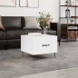 vidaXL Mesa de centro madera de ingeniería brillo blanco 50x50x40 cm vidaXL Mesa de centro madera de ingeniería brillo blanco 50x50x40 cm