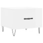 vidaXL Mesa de centro madera de ingeniería brillo blanco 50x50x40 cm vidaXL Mesa de centro madera de ingeniería brillo blanco 50x50x40 cm