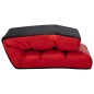 vidaXL Tumbona de suelo plegable de cuero sintético rojo vidaXL Tumbona de suelo plegable de cuero sintético rojo